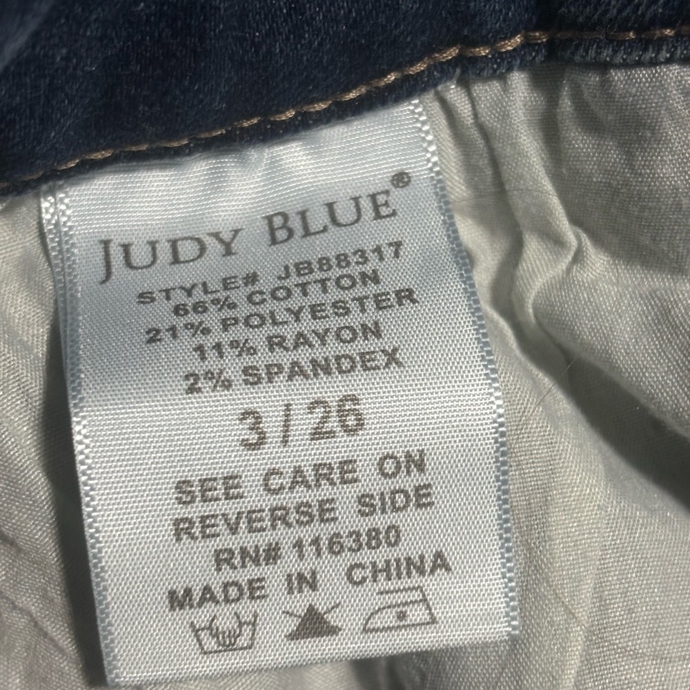 Judy Blue Women’s High Rise Distressed Boyfriend Jeans Blue Size 3/26 JB8617 - Picture 10 of 10